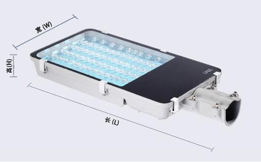 小金豆LED路灯头尺寸示意图